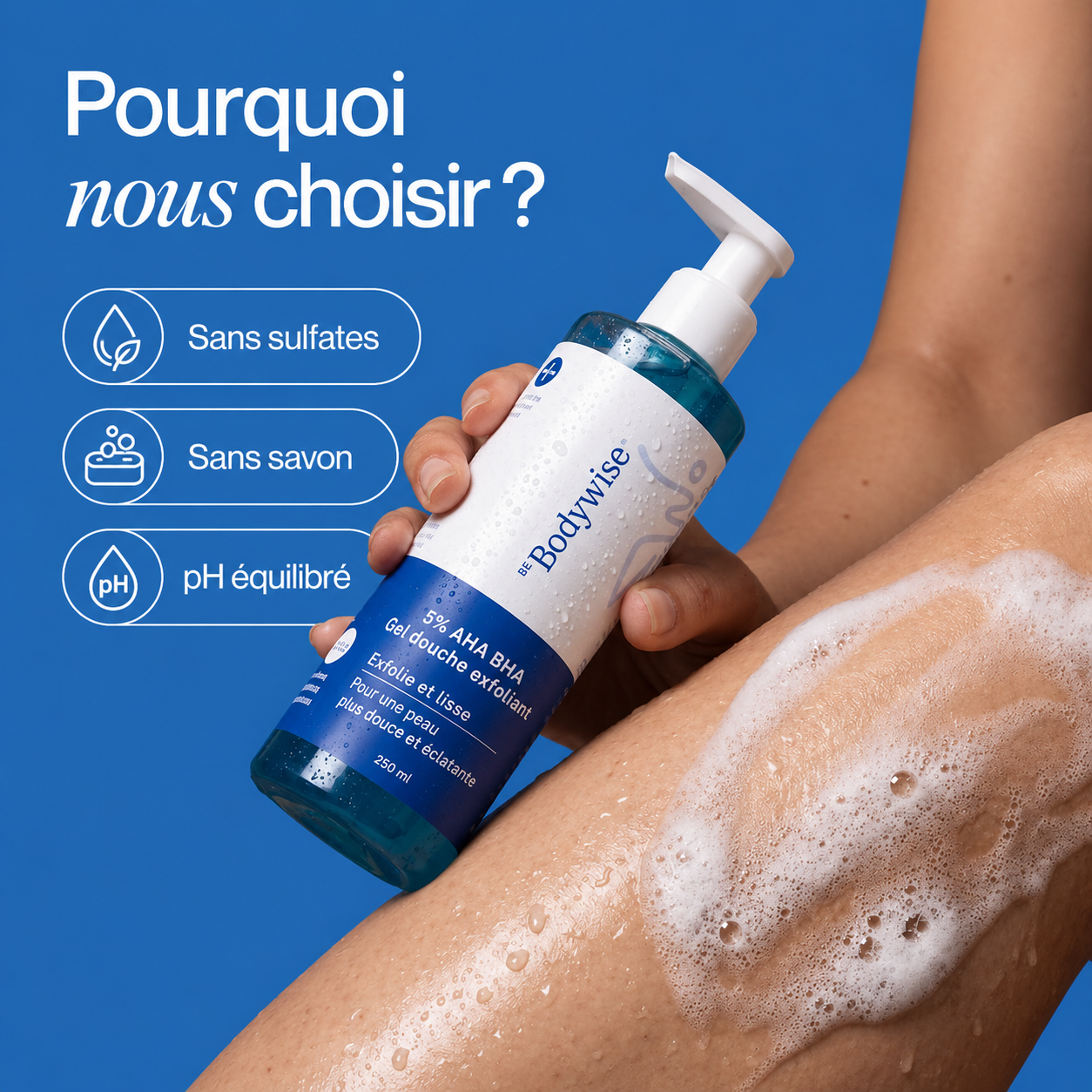Gel douche à 1 % d'acide salicylique