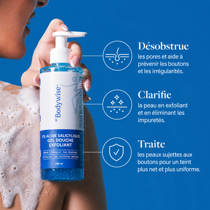 Gel douche à 1 % d'acide salicylique