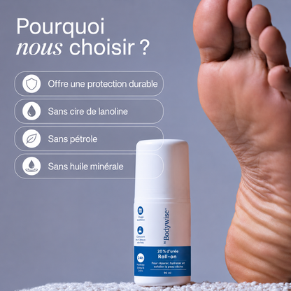 Roll-on pour les pieds et les talons à 20 % d'urée