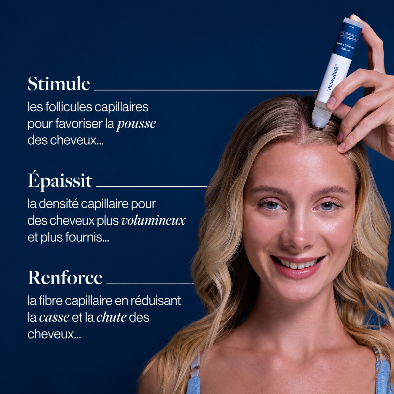 Sérum capillaire avancé en roll-on